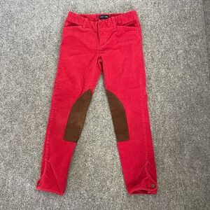 Ralph Lauren Corduroy Riding Pants Girls 10 Red Jeans Preppy Equestrian Polo